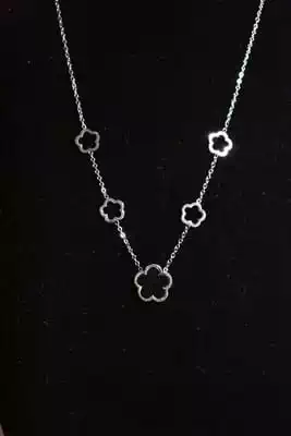 Collier Fleur Argent